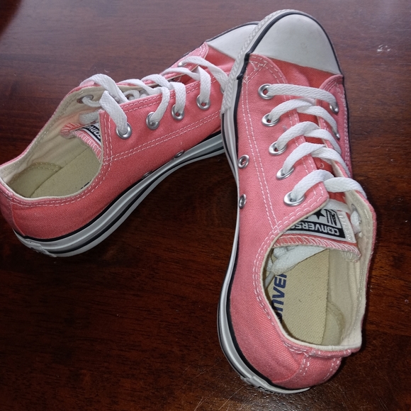 Converse Shoes - Converse Pink/white sneakers size 6 womens/ size 4 men